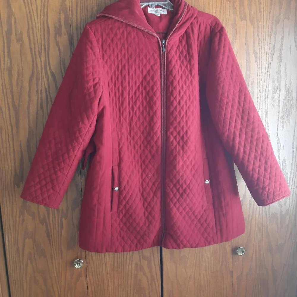 Breckenridge Sangria Red Hooded Coat Size 2XL PreLoved Excellent Condition